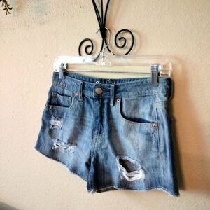 Aeropostale Shorty Distressed Denim Shorts size 4